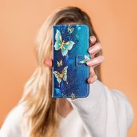 imoshion Design TPU Klapphülle Samsung Galaxy S21 Plus - Blue Butterfly