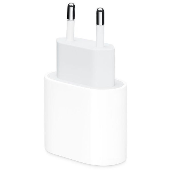 Apple Set Lightning | USB-C Power Adapter 20 Watt + USB-C auf Lightning Kabel - 1 Meter - Weiß
