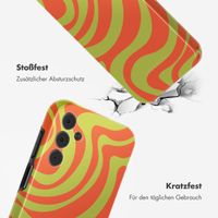 Selencia Vivid Back Cover Samsung Galaxy A15 (5G) - Wavy Swirl Orange Fern