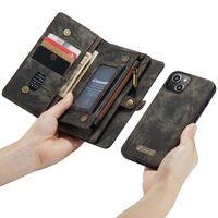 CaseMe Luxuriöse 2-in-1-Portemonnaie-Klapphülle Leder iPhone 13 Mini