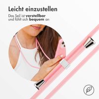 imoshion Silikonhülle mit Band für das Apple iPhone 16 - Rosa