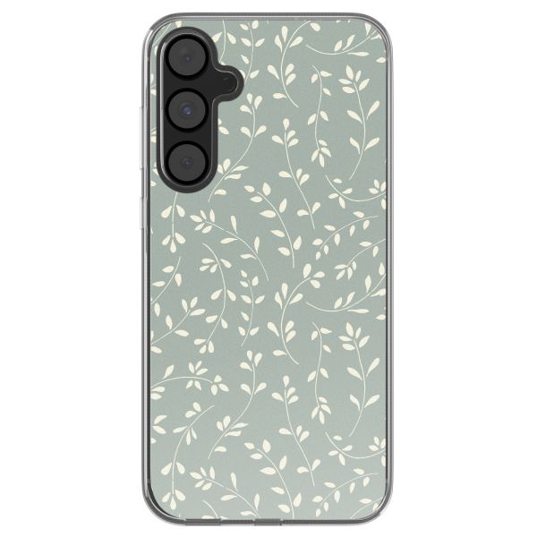 imoshion  Design Hülle für das Samsung Galaxy A55 - Smoke Green Flowers