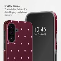 Selencia Vivid Back Cover Samsung Galaxy A37 (5G) - Happy Dots Burgundy
