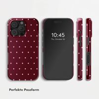 Selencia Vivid Rückabdeckung mit MagSafe Apple iPhone 16 Pro Max - Happy Dots Burgundy