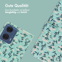 imoshion Design Klapphülle Motorola Moto G04 / G24 - Blue Flowers