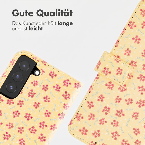 imoshion Design Klapphülle Samsung Galaxy S22 - Sunny Yellow Petite Flowers