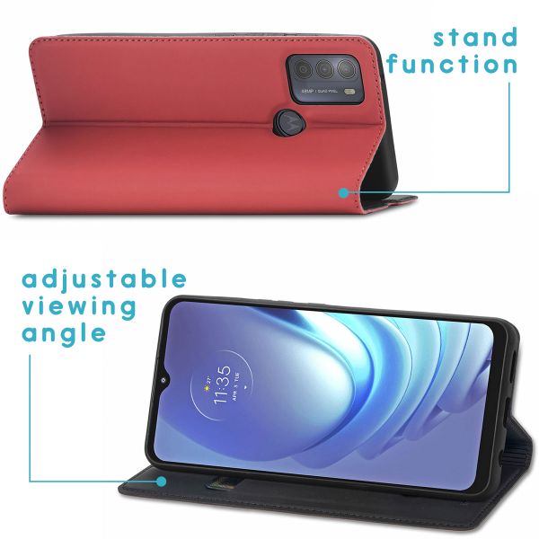 imoshion Slim Folio Klapphülle für das Motorola Moto G50 - Rot