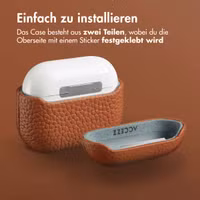 Accezz Echtes Leder Case Apple AirPods 3 - Cognac