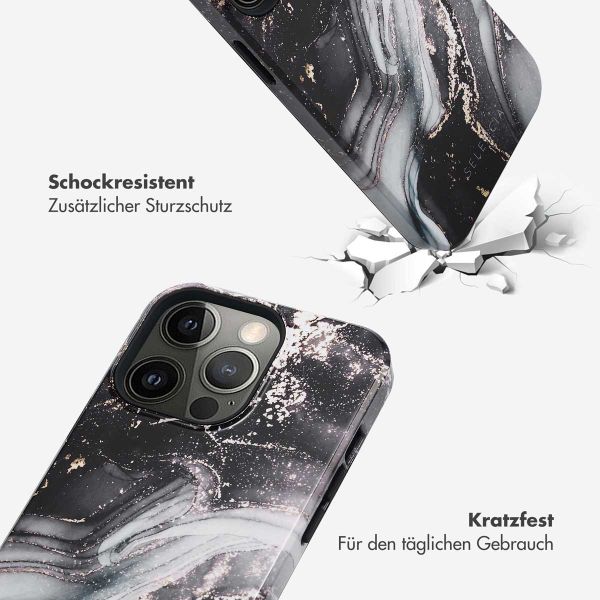 Selencia Vivid Tough Back Cover für das iPhone 13 Pro - Chic Marble Black