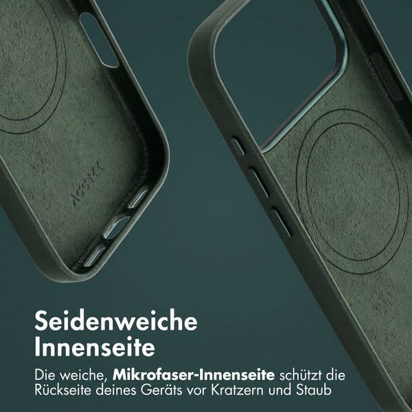 Accezz MagSafe Leather Backcover Apple iPhone 18 Pro / 17 Pro - Cedar Green