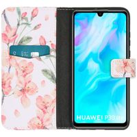 imoshion Design TPU Klapphülle für das Huawei P30 Lite - Blossom Watercolor