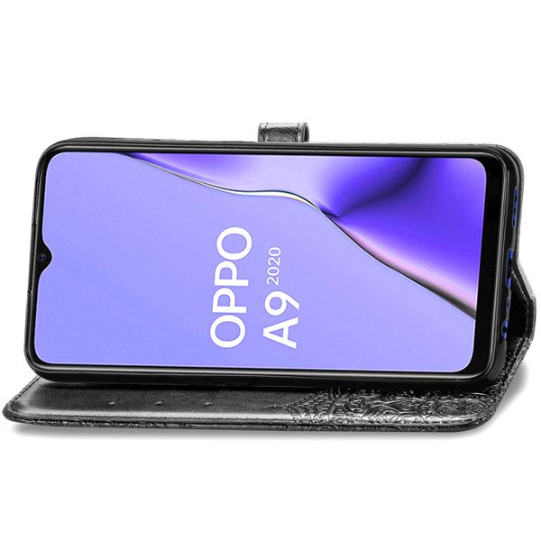 Mandala Klapphülle Oppo A5 (2020) / A9 (2020) - Schwarz