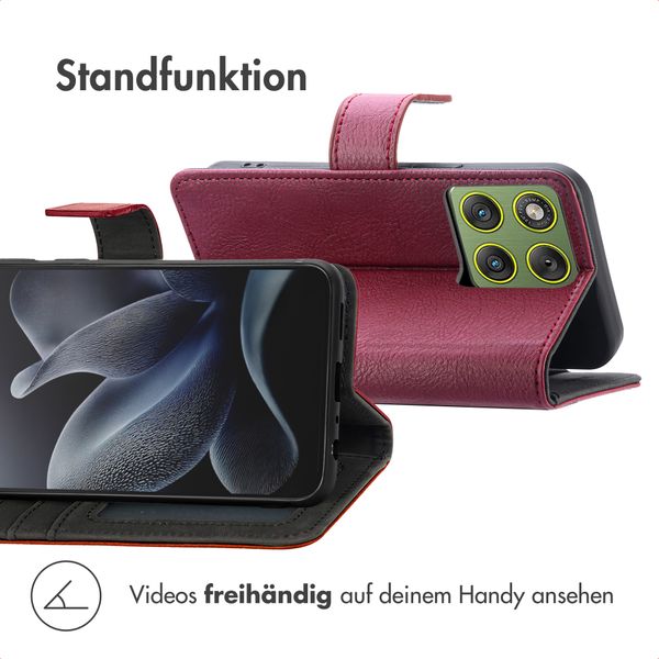 imoshion Luxuriöse Klapphülle Motorola Edge 70 - Bordeaux