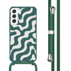imoshion SilikonHülle design mit Band Samsung Galaxy S22 - Petrol Green Groovy