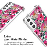 imoshion Design Hülle mit Band für das Samsung Galaxy S21 FE - Flower Water