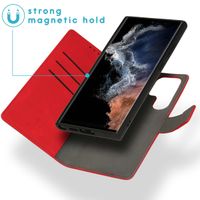 imoshion Entfernbare 2-1 Luxus Klapphülle Samsung Galaxy S23 Ultra - Rot