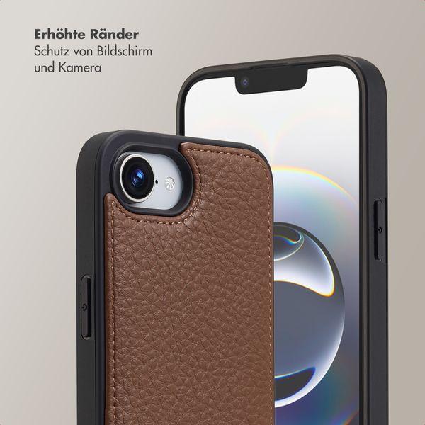 Selencia Nova HandyHülle mit Kordel und Kartenhalter Apple iPhone 16e - Mocha Brown