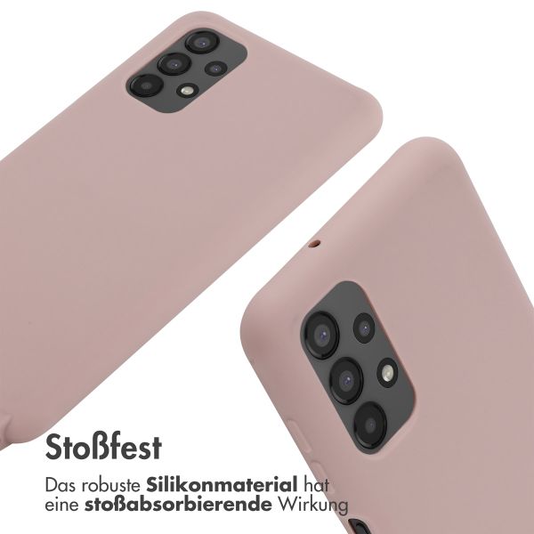 imoshion SilikonHülle mit Band Samsung Galaxy A13 (4G) - Sand Pink