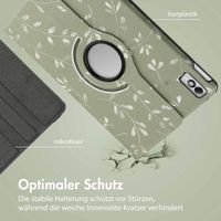 imoshion 360° drehbare Design Klapphülle Lenovo Tab M10 5G - Green Flowers