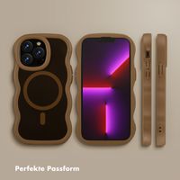 Selencia Wavy Backcover mit MagSafe Apple iPhone 13 Pro - Mocha Brown