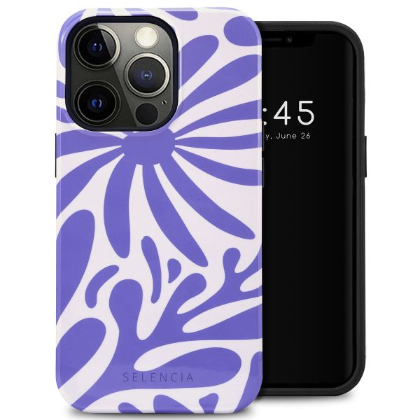 Selencia Vivid Tough Back Cover für das iPhone 13 Pro - Modern Bloom Sapphire Blue