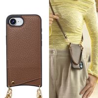 Selencia Nova HandyHülle mit Kordel und Kartenhalter Apple iPhone 16e - Mocha Brown