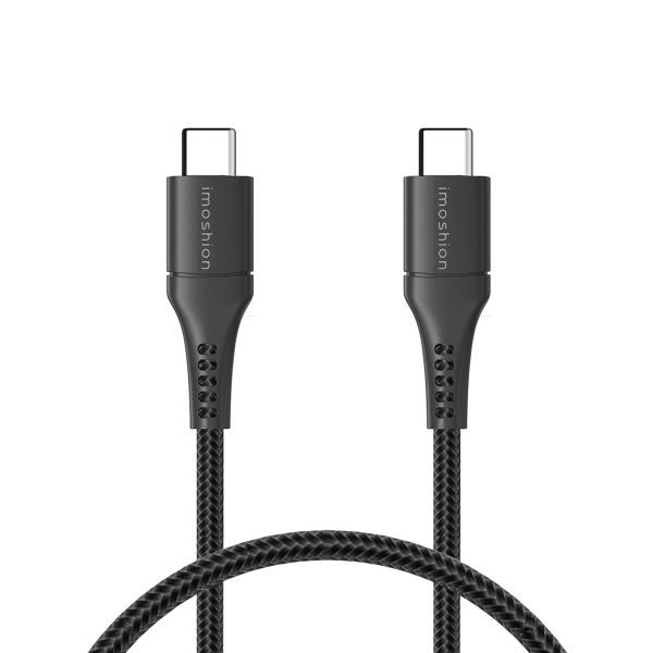 imoshion Braided USB-C-zu-USB-C Kabel - 1 Meter - Schwarz