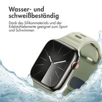 imoshion Active Sport Silikonarmband für das  Apple Watch Series 1 t/m 9 / SE (38/40/41 mm) | Series 10 / 11 (42 mm) - Pacific Green