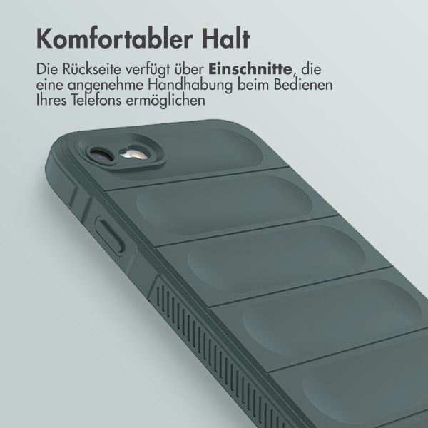 imoshion EasyGrip Back Cover für das iPhone SE (2022 / 2020) / 8 / 7 - Dunkelgrün