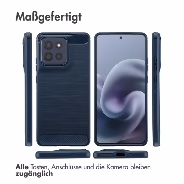 imoshion Brushed Back Cover Motorola Moto G86 - Dunkelblau
