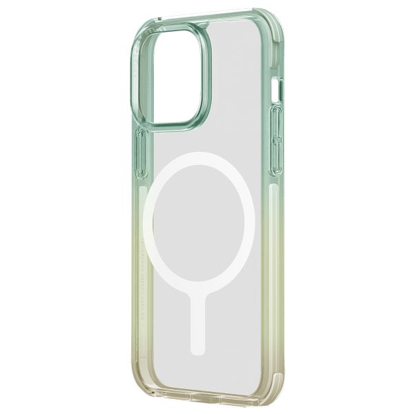 Uniq Combat Duo MagSafe Back Cover für das iPhone 15 - Mint (Sea Green/ Soft Yellow)