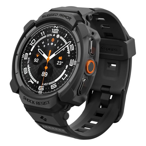 Spigen Rugged Armor™ Pro Hülle für Samsung Galaxy Watch Ultra 2 (47 mm) - Matte Black