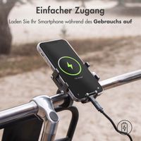 imoshion Handyhalterung für das Fahrrad – verstellbar – universell – Aluminium – grau