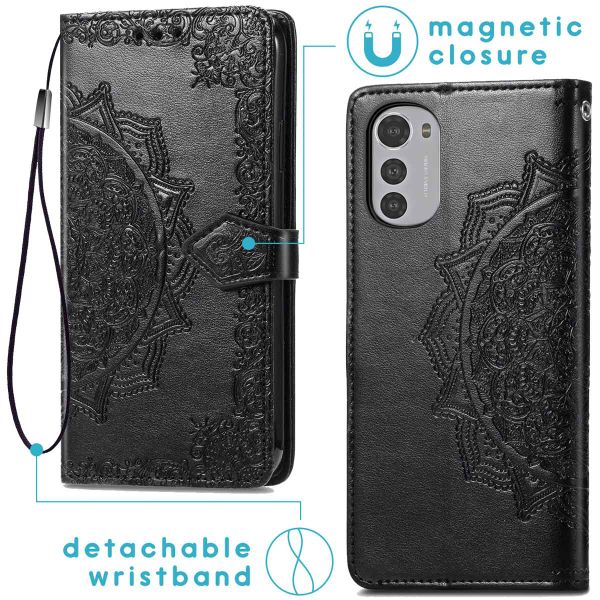 imoshion Mandala Klapphülle Motorola Moto E32 / E32s - Schwarz