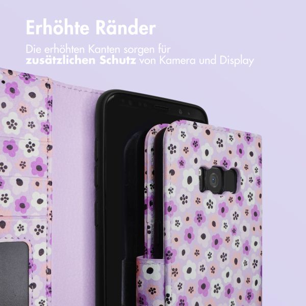 imoshion ﻿Design Klapphülle für das Samsung Galaxy S8 - Purple Flowers