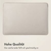 Accezz Leather Laptop Hülle Apple MacBook 13 Zoll - Laptop Sleeve - Beige