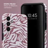 Selencia Vivid Tough Back Cover für das Samsung Galaxy A15 (5G/4G) - Trippy Swirl Dark Rose