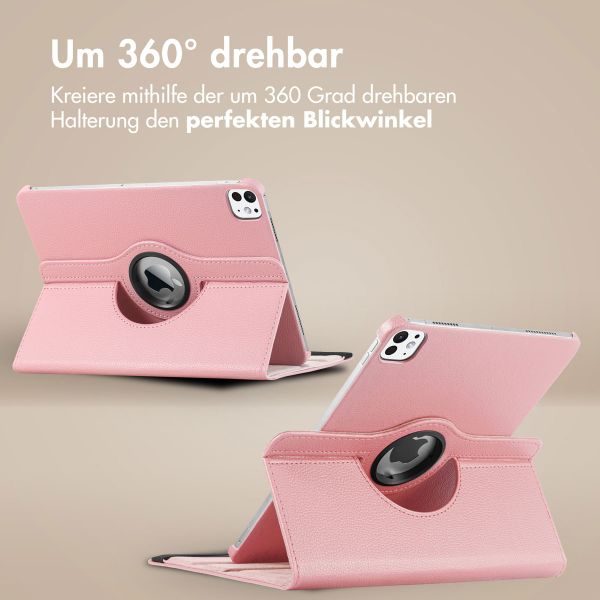 imoshion 360° drehbare Klapphülle Apple iPad Air 11 Zoll (2025) M3 / (2024) M2 / Air 5 (2022) / Air 4 (2020) / Pro 11 (2018/2020) - Rosa