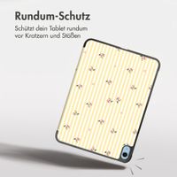 imoshion Design Trifold Klaphülle Apple iPad 11 (2025) 11 Zoll A16 / iPad 10 (2022) 10.9 Zoll - Garden Stripes