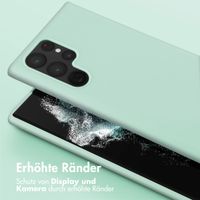 Selencia SilikonHülle mit abnehmbarem Band Samsung Galaxy S22 Ultra - Türkis