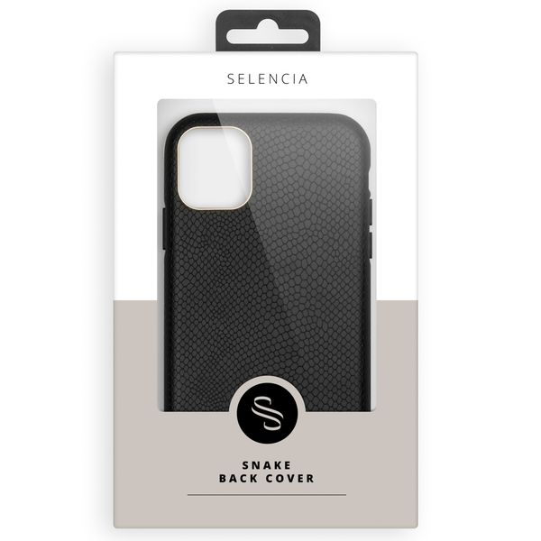 Selencia Gaia Backcover in Schlangenoptik Samsung Galaxy S21 Plus - Schwarz