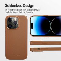 Accezz MagSafe Leather Backcover Apple iPhone 14 Pro - Sienna Brown