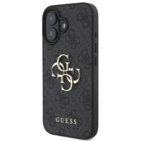 Guess 4G Metal Logo Back Cover Apple iPhone 16 - Schwarz