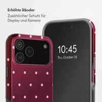 Selencia Vivid Rückabdeckung mit MagSafe Apple iPhone 17 Pro - Happy Dots Burgundy
