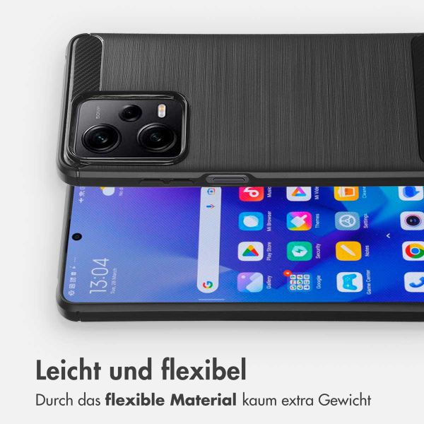 imoshion Brushed Back Cover für das Xiaomi Redmi Note 12 Pro / Xiaomi Poco X5 Pro (5G) - Schwarz