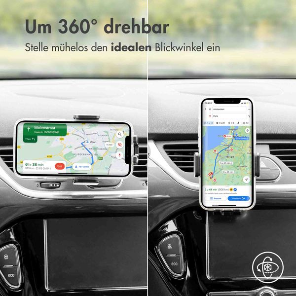 Accezz ﻿Handyhalterung Auto für das iPhone 14 Pro - Kabelloses Ladegerät - Lüftungsgitter - Schwarz