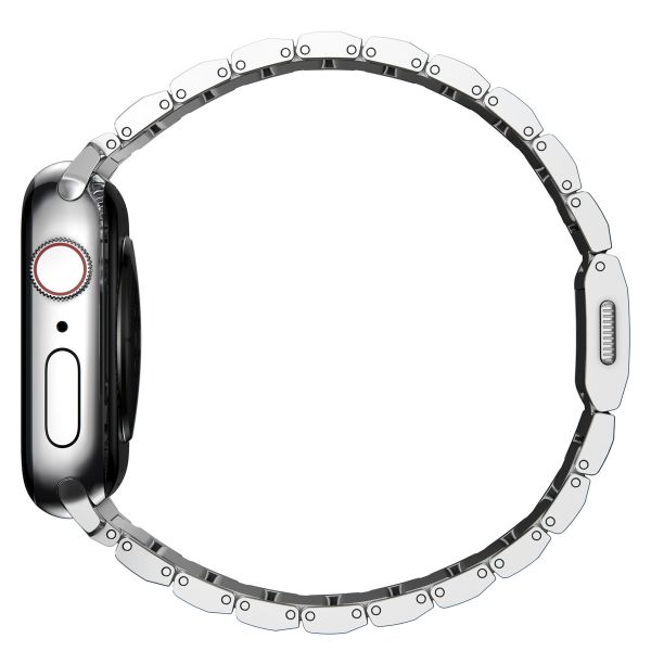 Nomad Magnetisches Stahlgliederarmband für die Apple Watch Series 1 bis 10 / SE / Ultra (2) (44/45/46/49 mm) - Silber