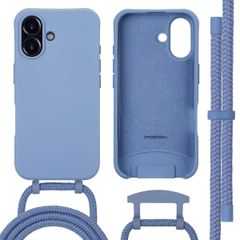 imoshion Color Backcover mit abnehmbarem Handykette und MagSafe Apple iPhone 16 - Ash Blue