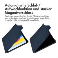Accezz Rugged Trifold Klapphülle Apple iPad 11 (2025) 11 Zoll A16 / iPad 10 (2022) 10.9 Zoll - Dunkelblau
