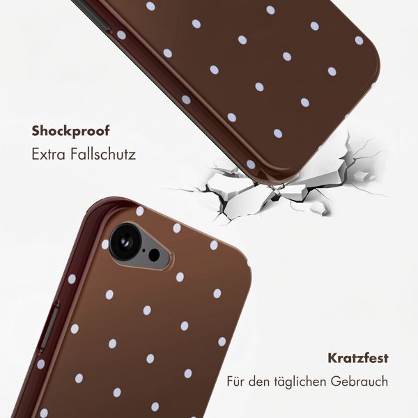 Selencia Vivid Rückabdeckung mit MagSafe Apple iPhone 17e / 16e - Happy Dots Chocolate